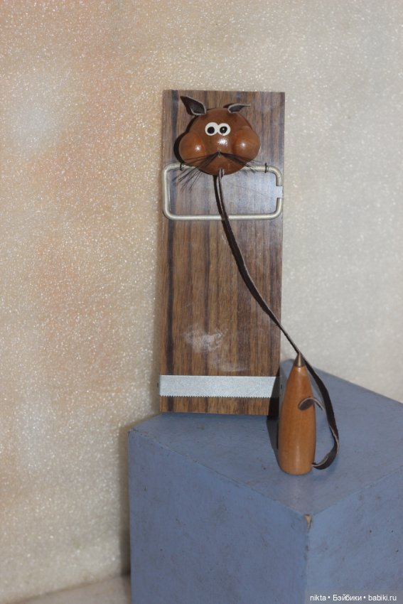 Кот и мышка Для памятных записей, для кукольного быта Дерево, этикетка (фото 2)