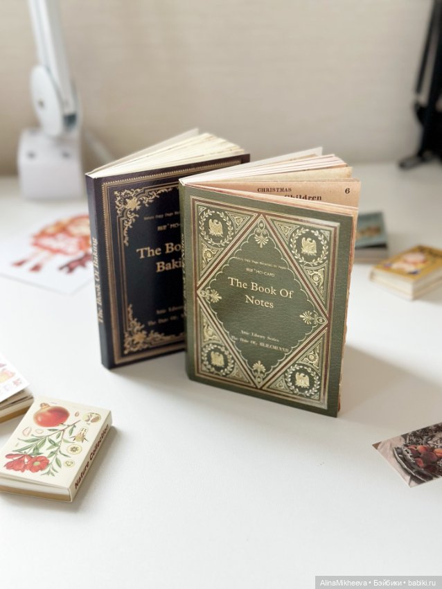 Книги для кукол - книга рецептов и нотная тетрадь, 1:2 (фото 3)