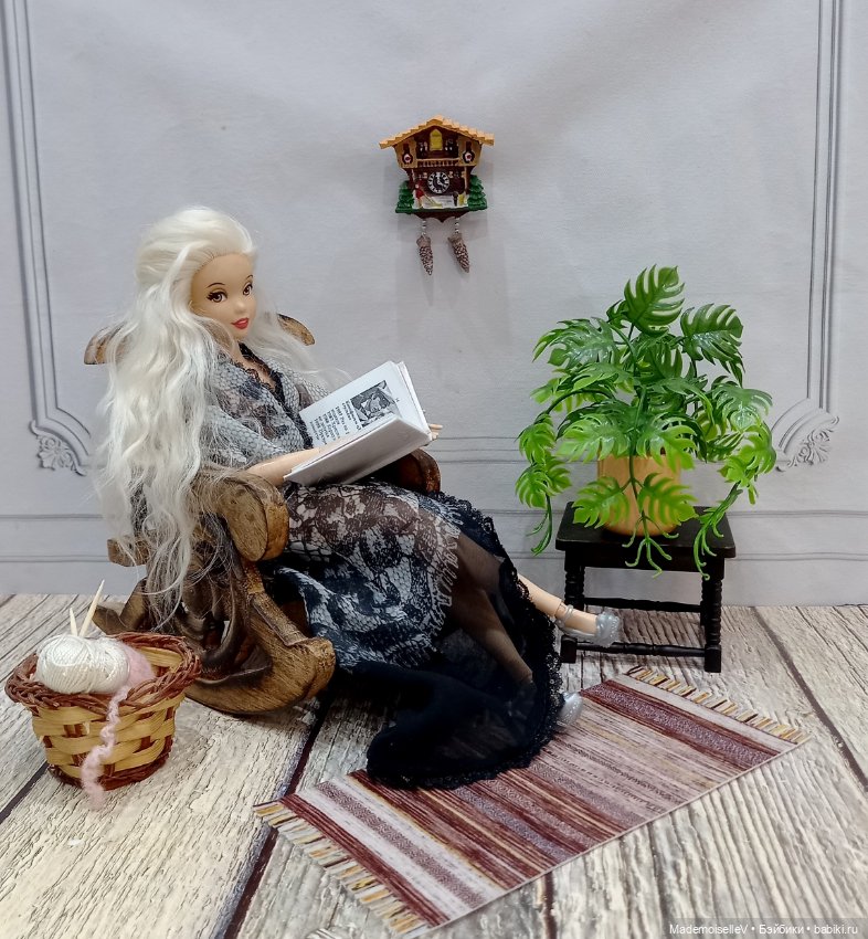 Монстера в горшке — Миниатюра для кукол (фото 10)