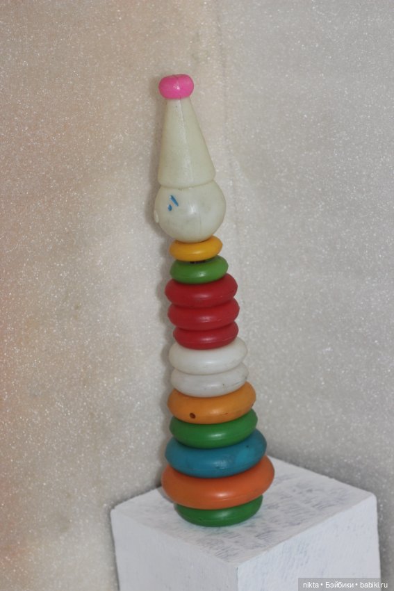 Пластмассовая пирамидка СССР - Клоун, 34 см (фото 5)