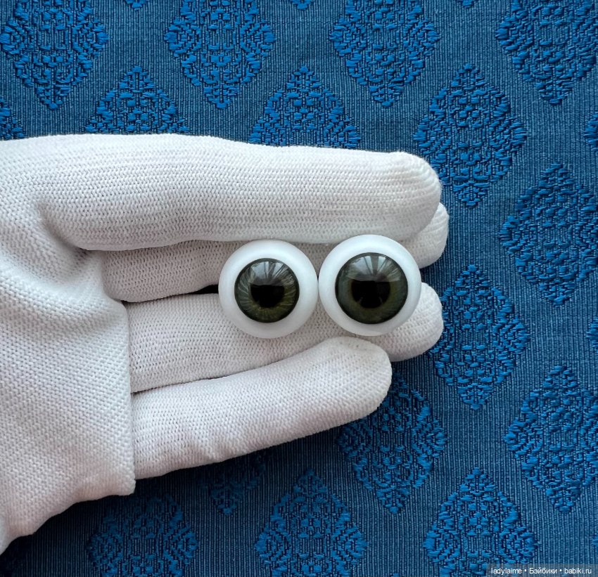 Антикварные глаза, живой взгляд, стекло Лауша - лот 3555 - 20/12 мм