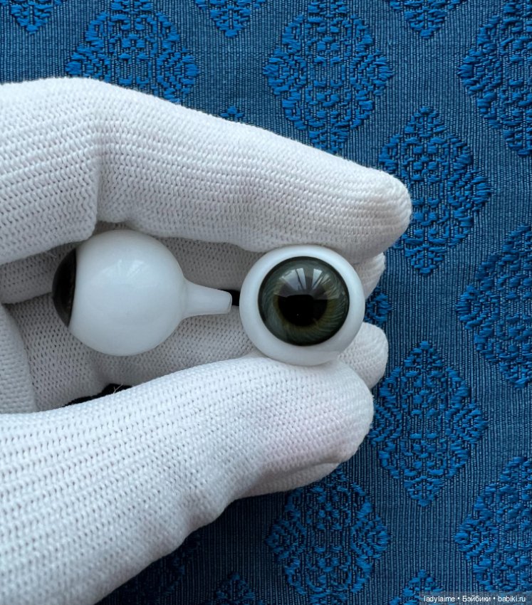 Антикварные глаза, живой взгляд, стекло Лауша - лот 3555 - 20/12 мм (фото 2)