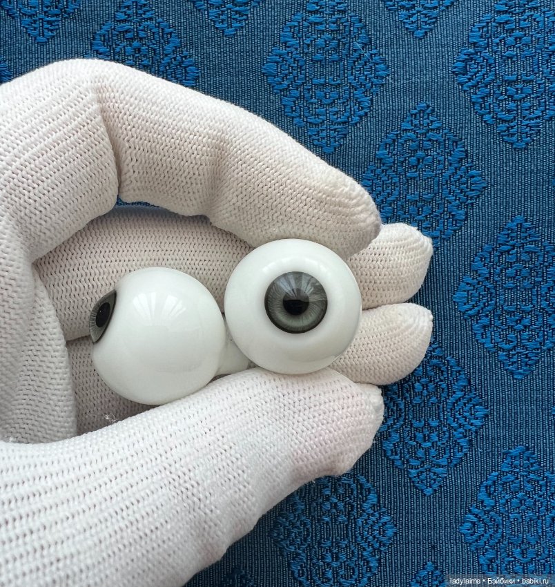 Антикварные глаза живой взгляд "папервейт" - лот 3607 - 22/9 мм (фото 3)