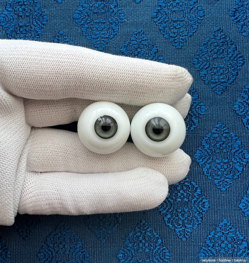 Антикварные глаза живой взгляд "папервейт" - лот 3607 - 22/9 мм