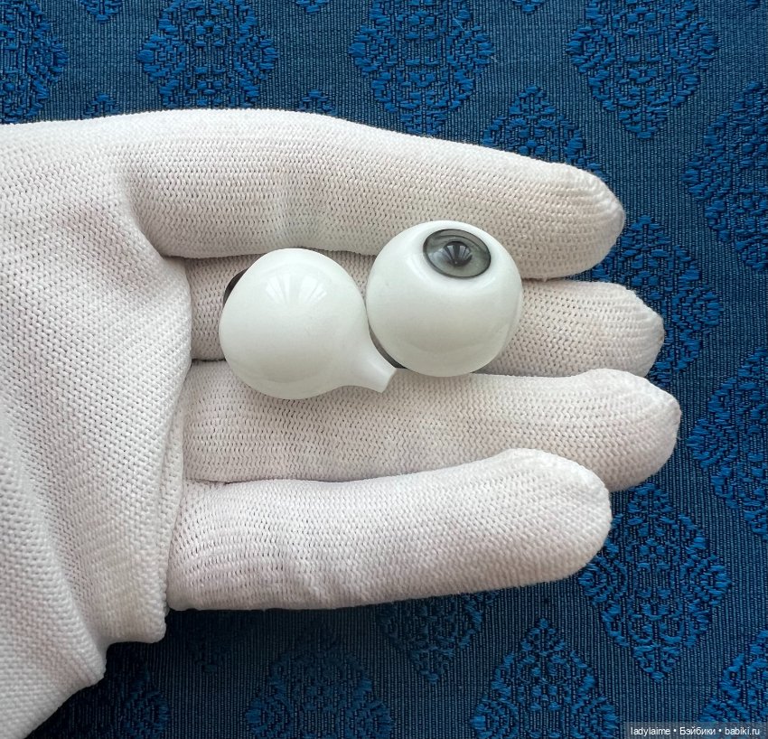 Антикварные глаза живой взгляд "папервейт" - лот 3607 - 22/9 мм (фото 2)