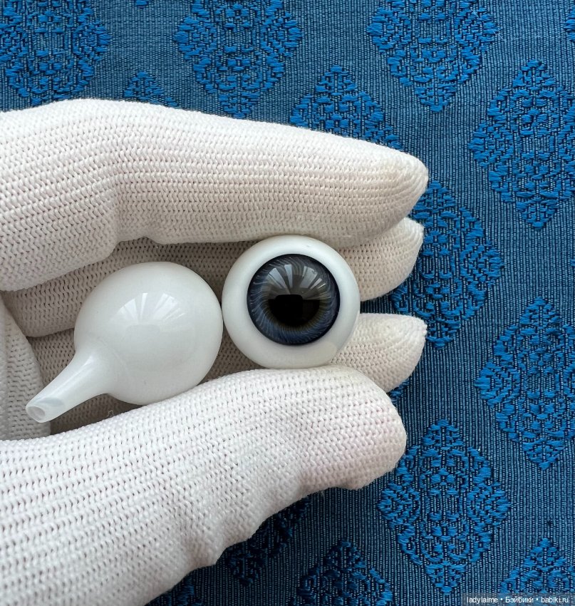 Антикварные глаза, живой взгляд, стекло Лауша - лот 3631 - 20/14 мм (фото 3)