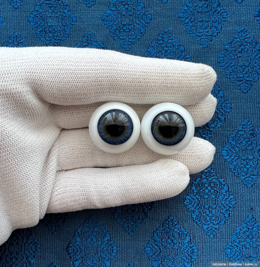 Антикварные глаза, живой взгляд, стекло Лауша - лот 3631 - 20/14 мм