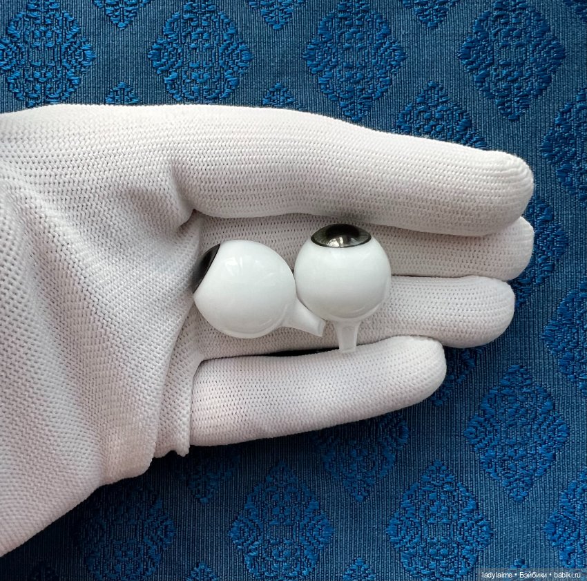 Антикварные глаза, живой взгляд, стекло Лауша - лот 3600 - 19/11 мм (фото 3)