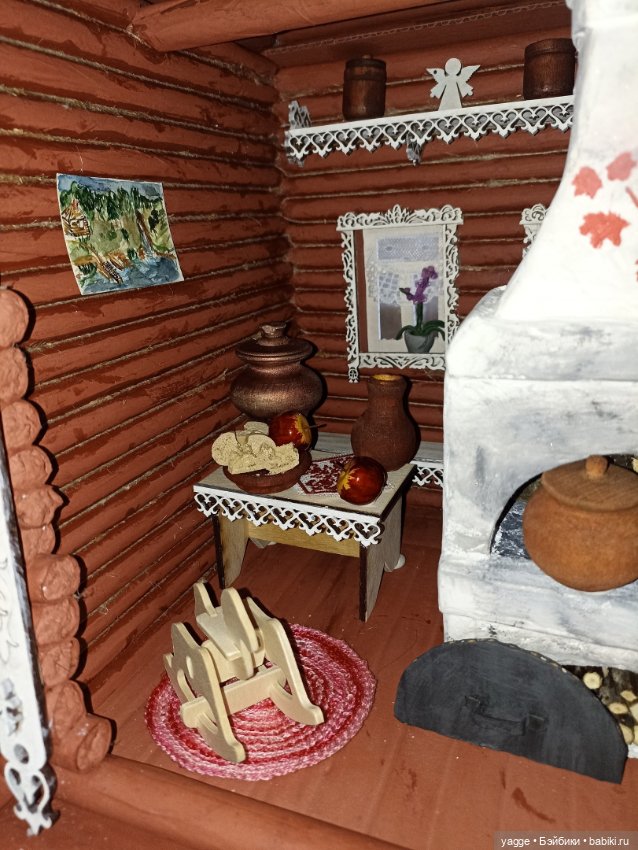 Избушка на курьих ножках — Кукольная миниатюра и румбокс (фото 3)