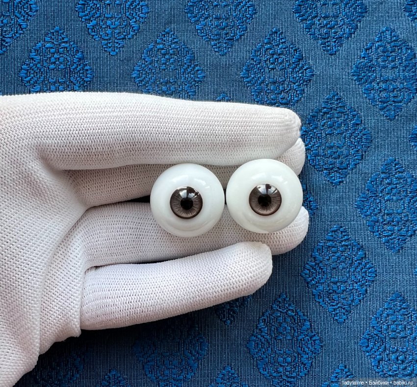 Антикварные глаза живой взгляд "папервейт" - лот 3722 - 21/9 мм (фото 3)