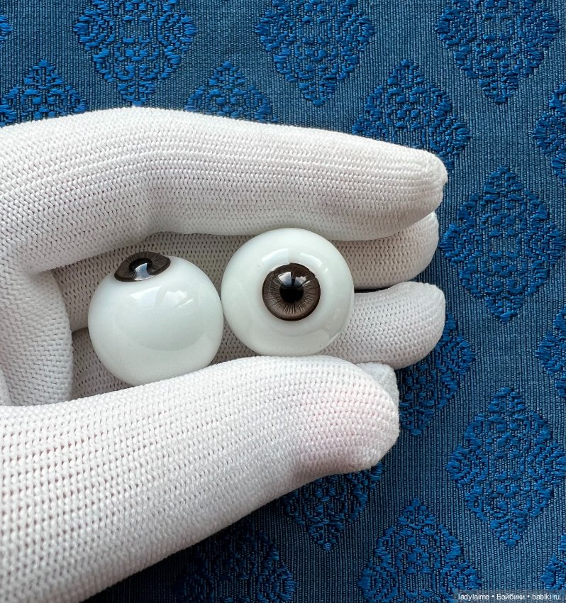 Антикварные глаза живой взгляд "папервейт" - лот 3722 - 21/9 мм (фото 2)