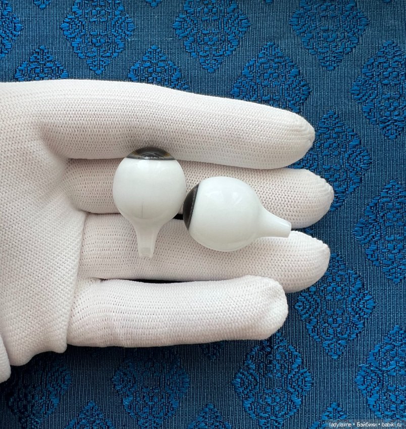 Антикварные глаза, живой взгляд, стекло Лауша - лот 3578 - 20/13 мм (фото 4)