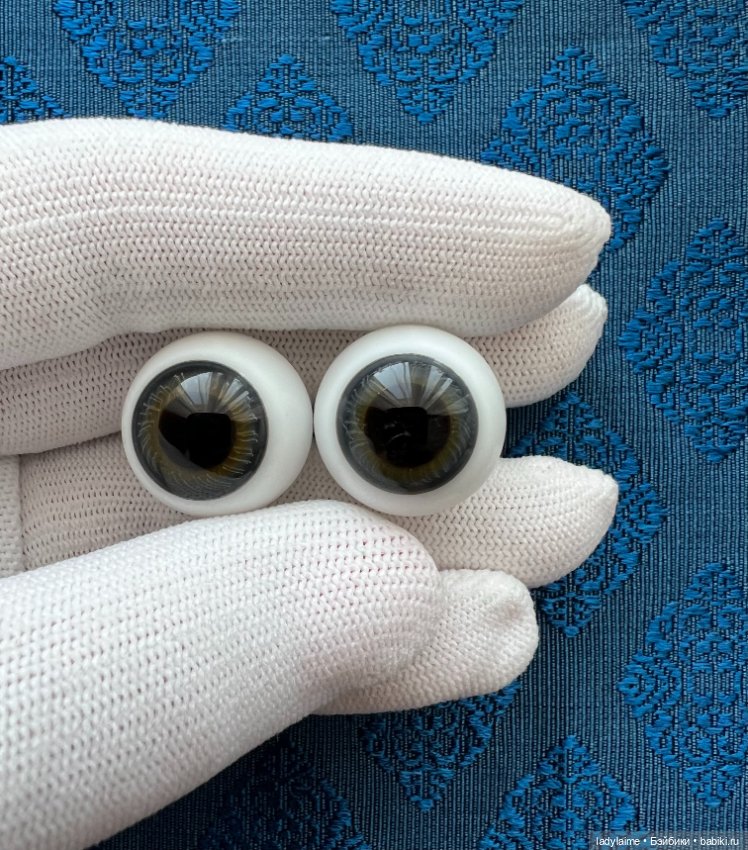 Антикварные глаза, живой взгляд, стекло Лауша - лот 3578 - 20/13 мм