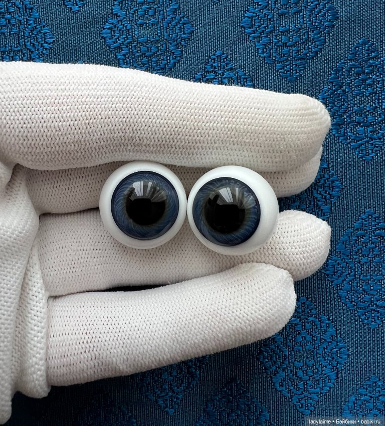 Антикварные глаза, живой взгляд, стекло Лауша - лот 3605 - 19/14 мм