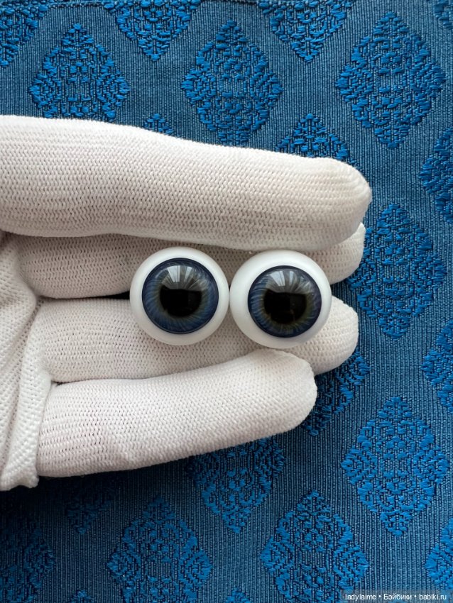 Антикварные глаза, живой взгляд, стекло Лауша - лот 3582 - 19/13 мм