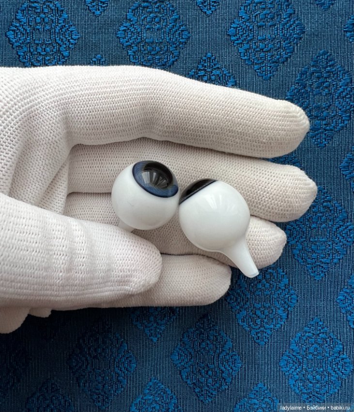 Антикварные глаза, живой взгляд, стекло Лауша - лот 3605 - 19/14 мм (фото 5)