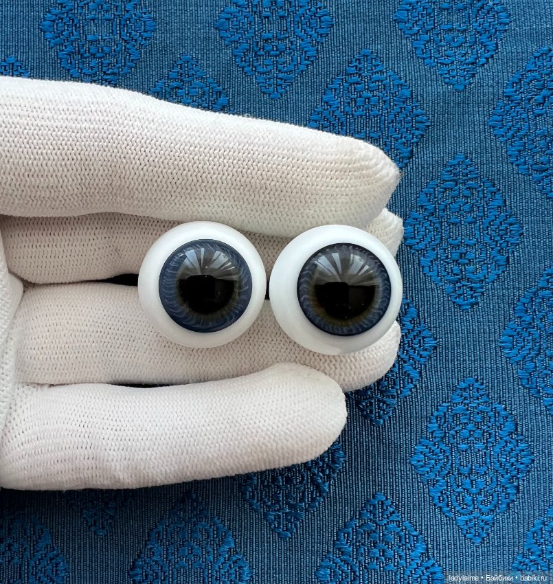 Антикварные глаза, живой взгляд, стекло Лауша - лот 3567 - 20/14 мм