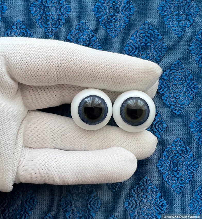 Антикварные глаза, живой взгляд, стекло Лауша - лот 3634 - 20/14 мм