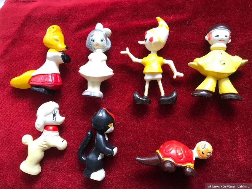 Коллекция фигурок из колкого пластика "Золотой ключик" СССР. Тамбов