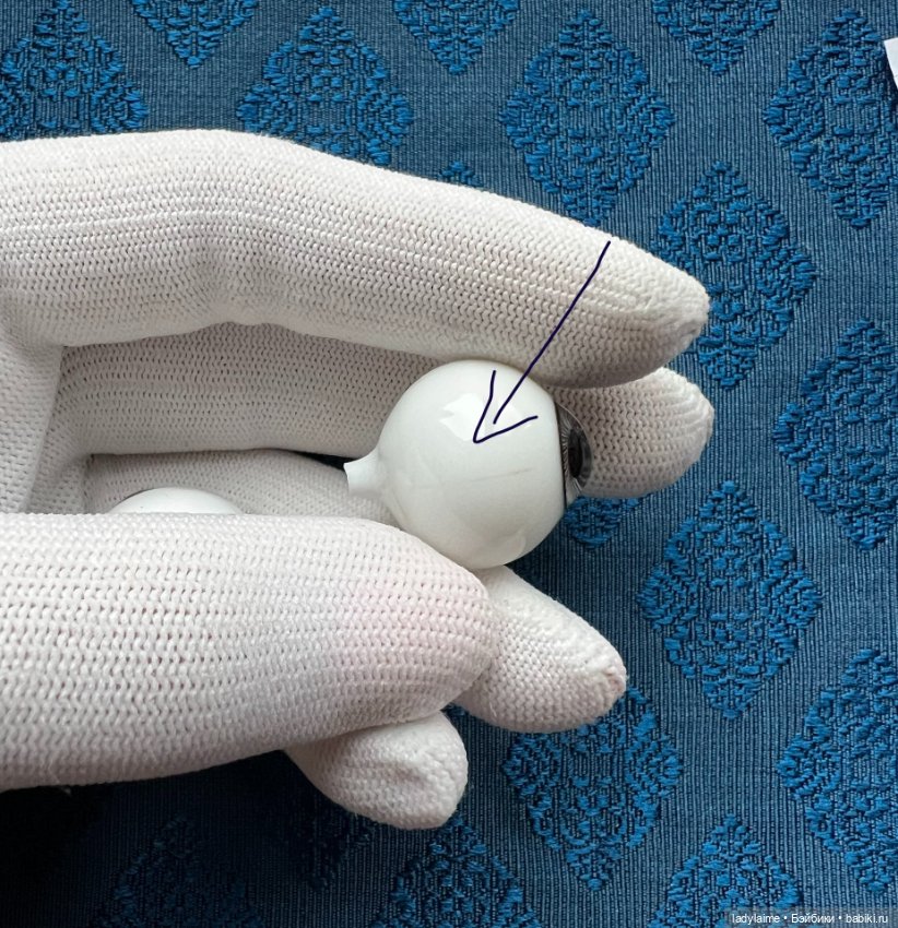 Антикварные глаза живой взгляд "папервейт" - П3 - 21/12 мм (фото 4)