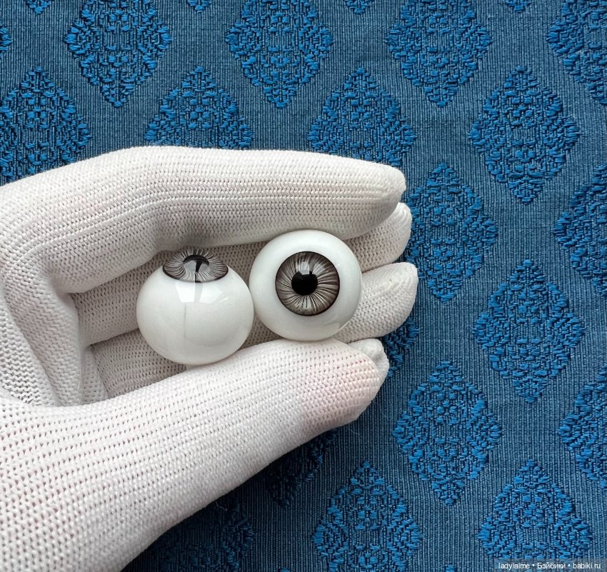 Антикварные глаза живой взгляд "папервейт" - П3 - 21/12 мм (фото 3)