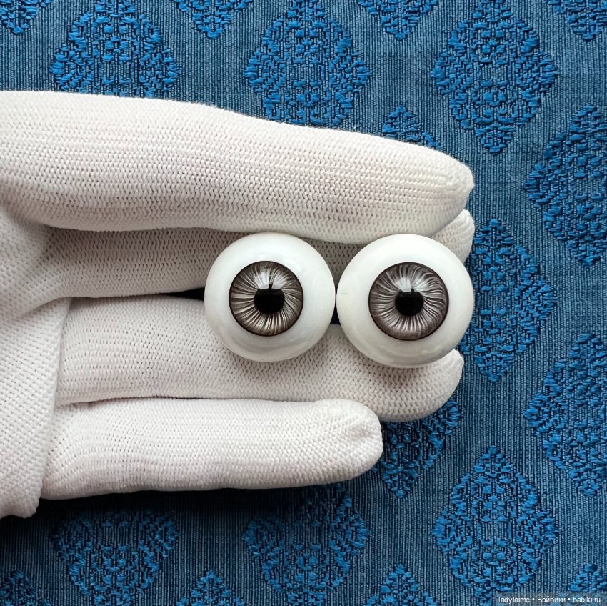 Антикварные глаза живой взгляд "папервейт" - П3 - 21/12 мм