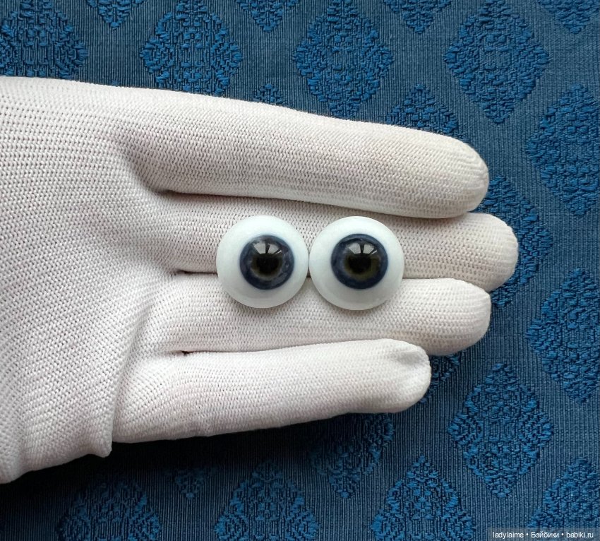 Винтажные глаза полусферы, папервейт, "живой взгляд" - 4602 - 20/11 мм