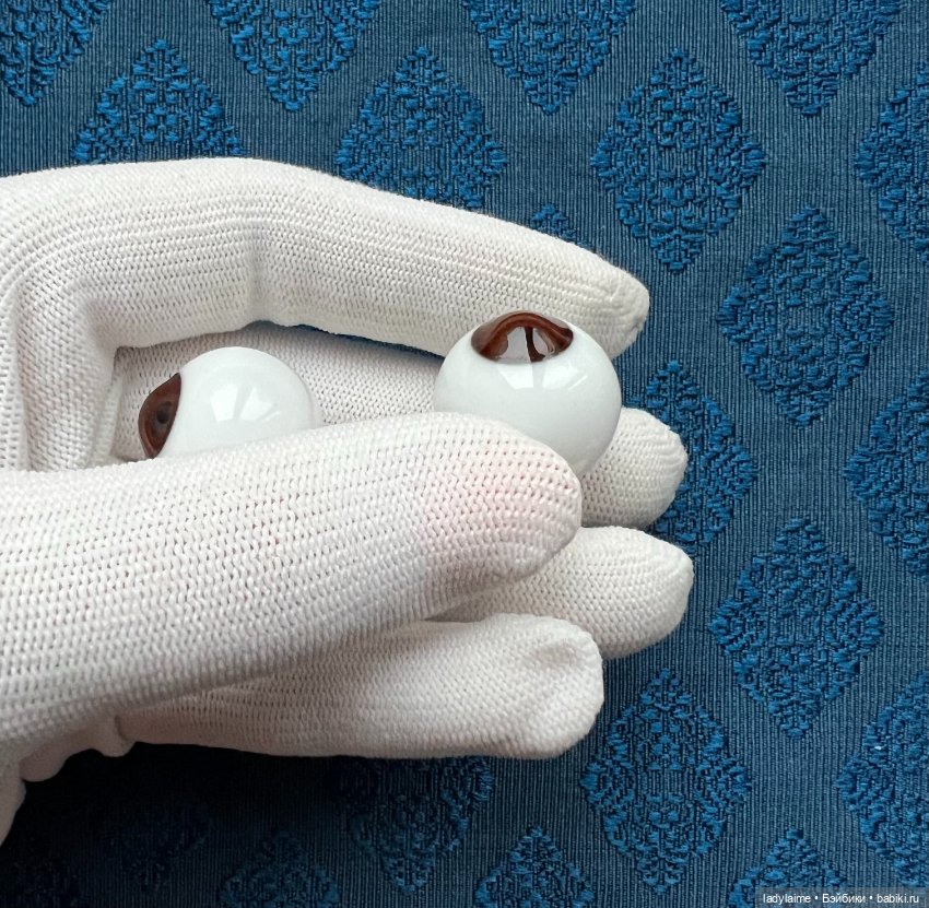 Антикварные глаза живой взгляд "папервейт" - лот 3746 - 21/10 мм (фото 2)