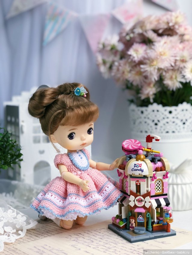 PDF Мастер-Класс "Очаровашки" по вязанию платьиц для кукол Xiaomi Monst (фото 9)