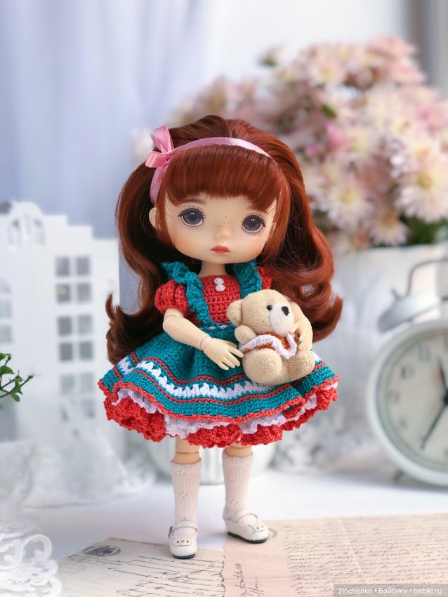 PDF Мастер-Класс "Очаровашки" по вязанию платьиц для кукол Xiaomi Monst (фото 10)