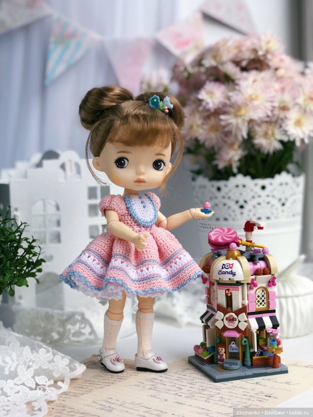 PDF Мастер-Класс "Очаровашки" по вязанию платьиц для кукол Xiaomi Monst (фото 4)