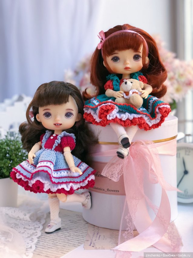 PDF Мастер-Класс "Очаровашки" по вязанию платьиц для кукол Xiaomi Monst (фото 6)