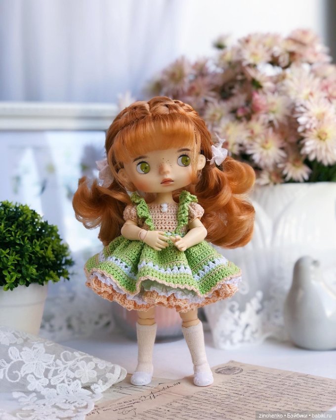 PDF Мастер-Класс "Очаровашки" по вязанию платьиц для кукол Xiaomi Monst (фото 5)