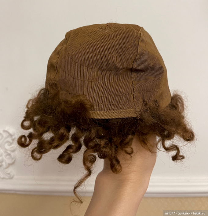 Парик натуральный мохер для антикварной или современной кукулы (фото 4)