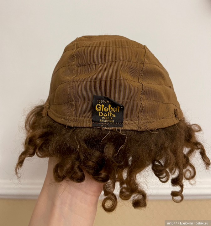 Парик натуральный мохер для антикварной или современной кукулы (фото 3)