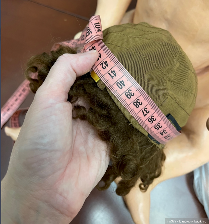 Парик натуральный мохер для антикварной или современной кукулы (фото 8)