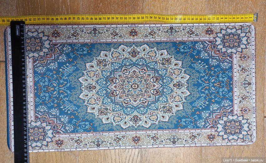 Ковер в бежево-голубых тонах для кукол (фото 2)