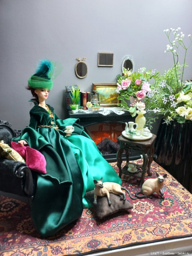 Ковер в бордово-песочных тонах (фото 5)