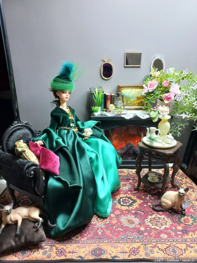 Ковер в бордово-песочных тонах (фото 7)