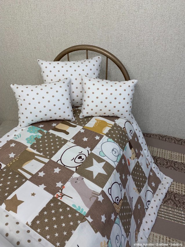 Одеяло для куклы лоскутное (фото 3)