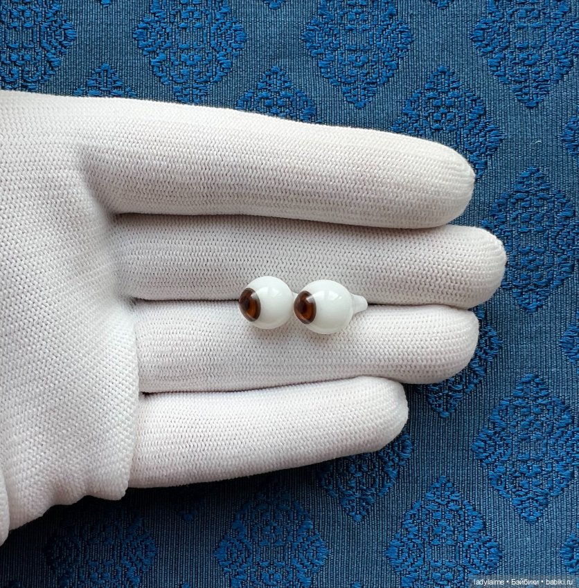 Антикварные глаза, папервейт, стекло Лауша - лот К/М/2- 10/7 мм