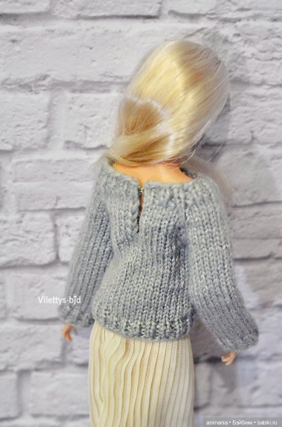 Теплые вещички для барби, свитеры и кардиган (фото 6)