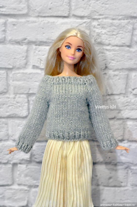 Теплые вещички для барби, свитеры и кардиган (фото 5)