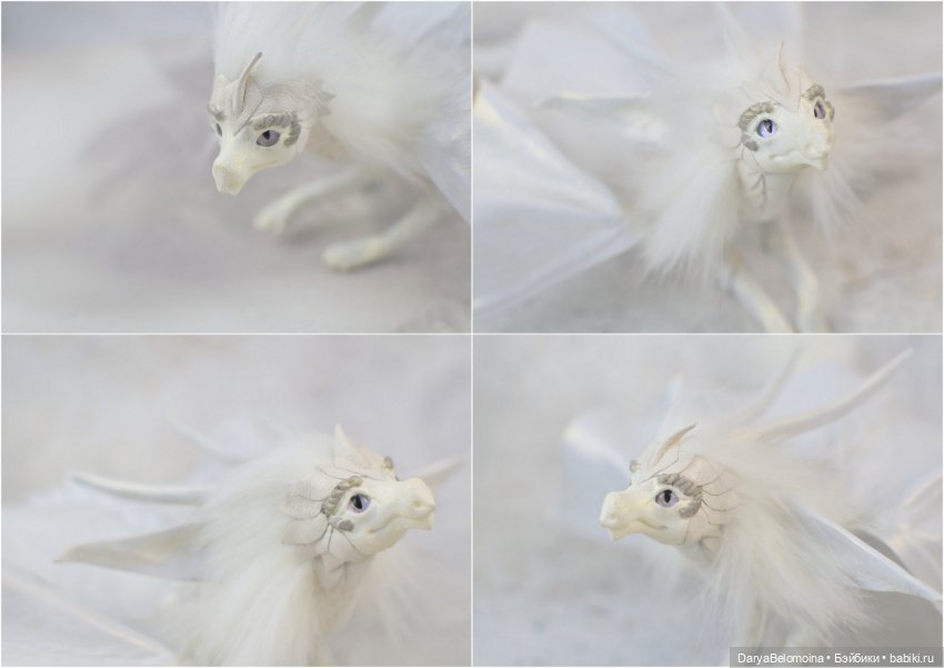 Белый дракончик с пушистой гривой (фото 8)
