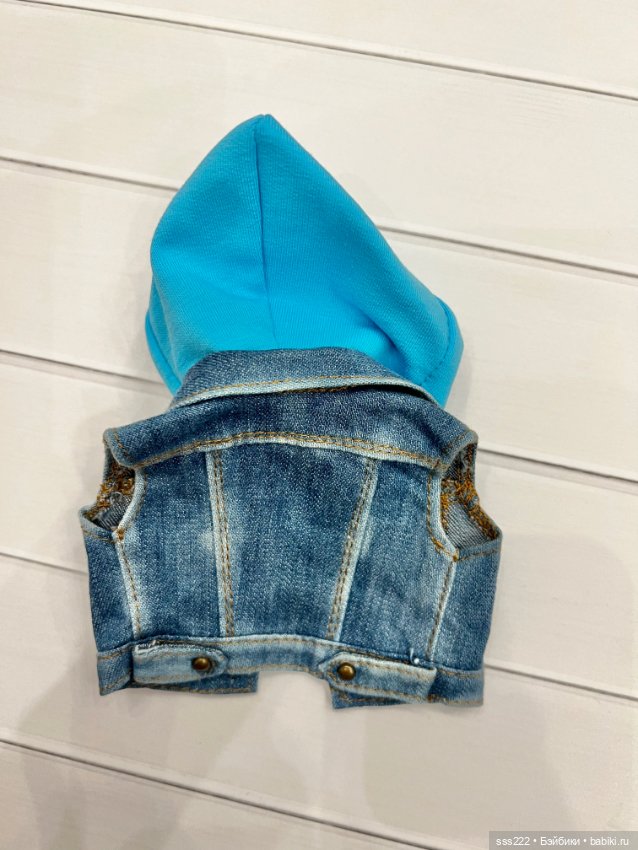 Аутфит джинсовый на кукол с юбкой (фото 10)