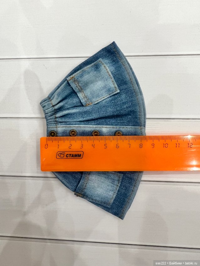 Аутфит джинсовый на кукол с юбкой (фото 7)