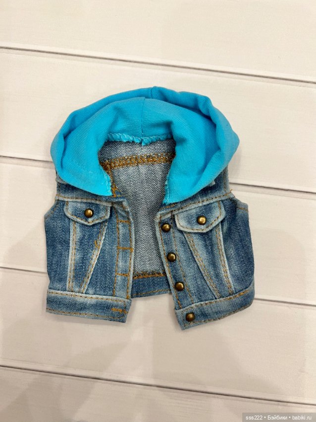 Аутфит джинсовый на кукол с юбкой (фото 9)
