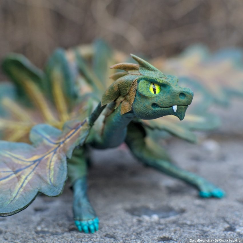 Зеленый дракончик — Авторские игрушки (фото 5)