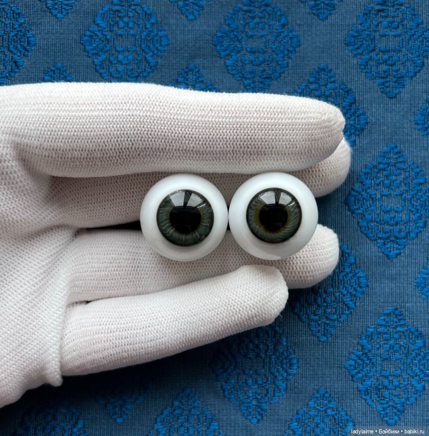 Антикварные глаза, живой взгляд, стекло Лауша - лот 3636 - 21/13 мм