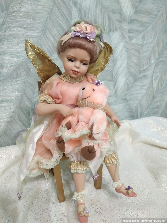 Елена и медведь (296.6) — Фарфоровые куклы (фото 3)